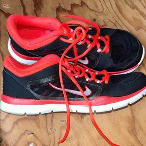 Nike Black and Bright Pink Sneakers